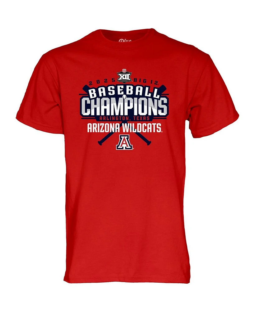 Blue 84 Men's and Women's Red Arizona Wildcats 2025 Big 12 Baseball Conference Tournament Champions T-Shirt