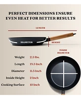 Alva Forest 4pc Carbon Steel Frying Pan Set -Naturally Nonstick & Non-Toxic
