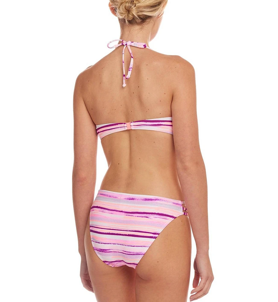 Lascana Women's Printed Crochet Bandeau Bikini Swimsuit Top