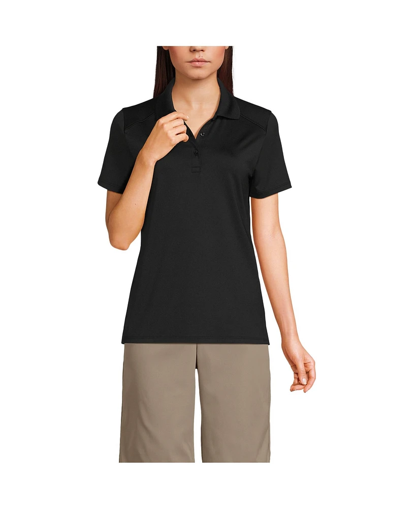 Lands' End Women's Short Sleeve Feminine Fit Rapid Dry Polo Shirt