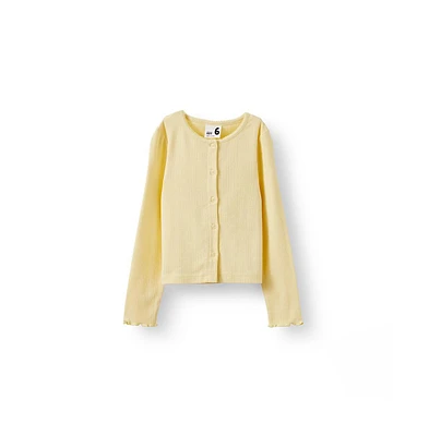 Cotton On Girls Little/Big Emma Button Through Long Sleeve