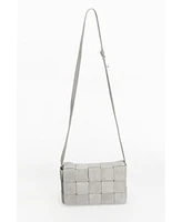 Women's Woven Suede Shoulder Bag