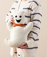 Glitzhome Halloween Hooked Ghost Shaped Decorative Pillow, 12" x 4"