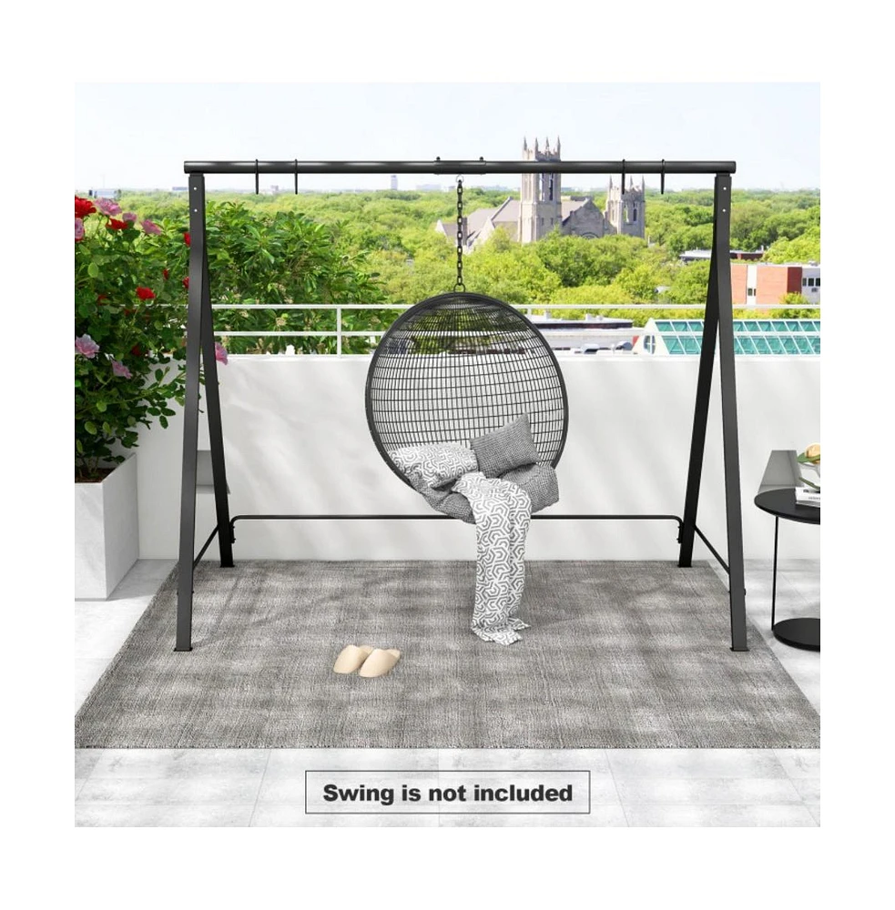 Patio Metal Swing Stand with A-Shaped Structure