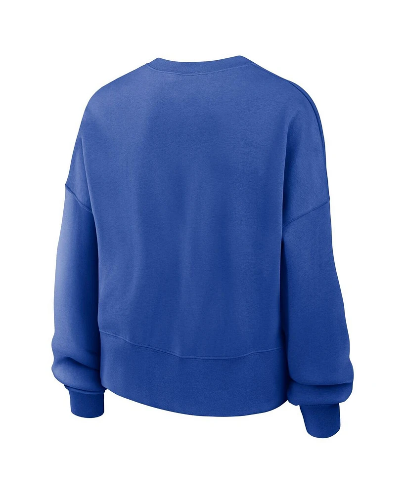Nike Women's Royal Duke Blue Devils Oversized Essential Pullover Sweatshirt
