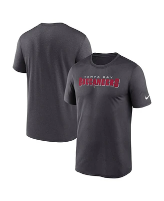 Nike Men's Pewter Tampa Bay Buccaneers Primetime Legend Wordmark Performance T-Shirt