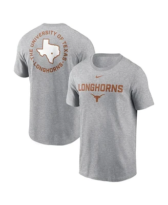 Nike Men's Heather Gray Texas Longhorns Campus 2-Hit T-Shirt