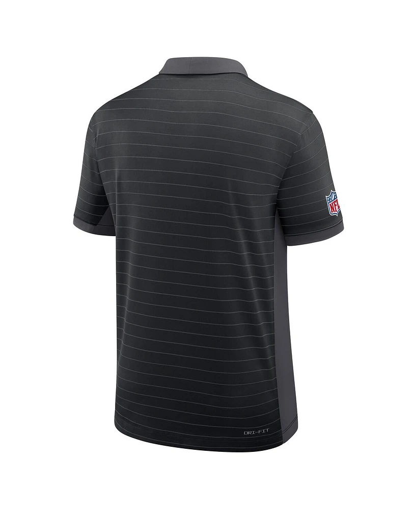 Nike Men's Black Cincinnati Bengals Sideline Victory Stripe Performance Polo Shirt