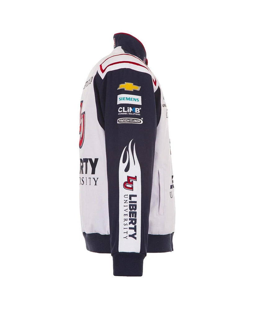 Jh Design Men's White William Byron Liberty University Full-Snap Twill Uniform Jacket