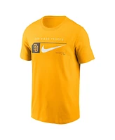 Nike Men's Gold San Diego Padres Team Swoosh Lockup T-Shirt