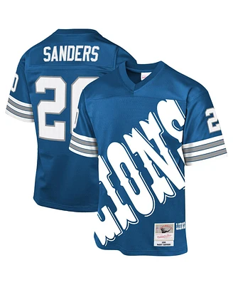 Mitchell & Ness Big Boys and Girls Barry Sanders Blue Detroit Lions 1996 Throwback Fashion Jersey