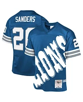 Mitchell & Ness Big Boys and Girls Barry Sanders Blue Detroit Lions 1996 Throwback Fashion Jersey