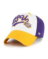 '47 Brand Big Boys and Girls White Lsu Tigers Scooter Clean Up Adjustable Hat