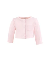 Hudson Baby Girls Cotton Dress and Cardigan 2pc Set, Winter Forest