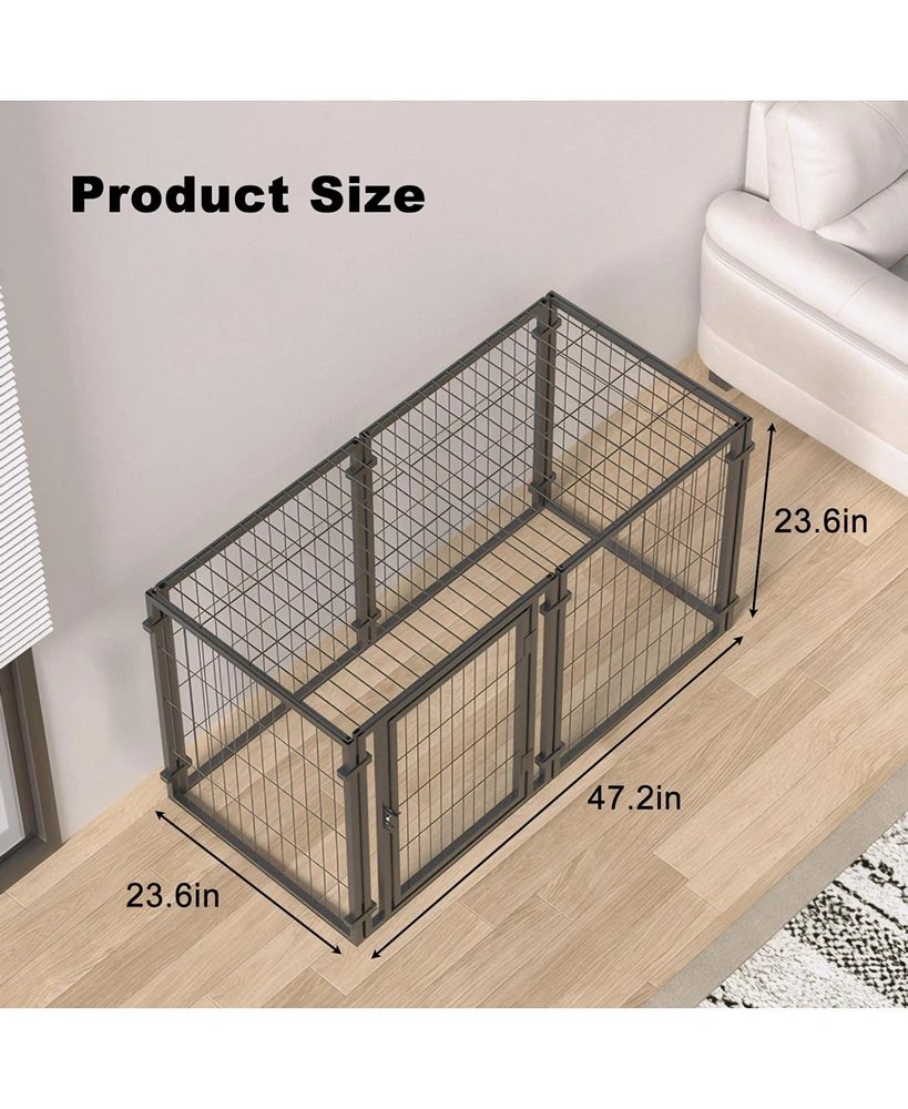 Streamdale Furniture 47" Dog Crate - Indoor/Outdoor Kennel