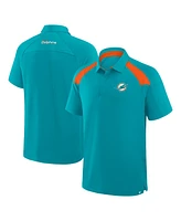 Fanatics Men's Aqua Miami Dolphins Back Around Raglan Polo Shirt