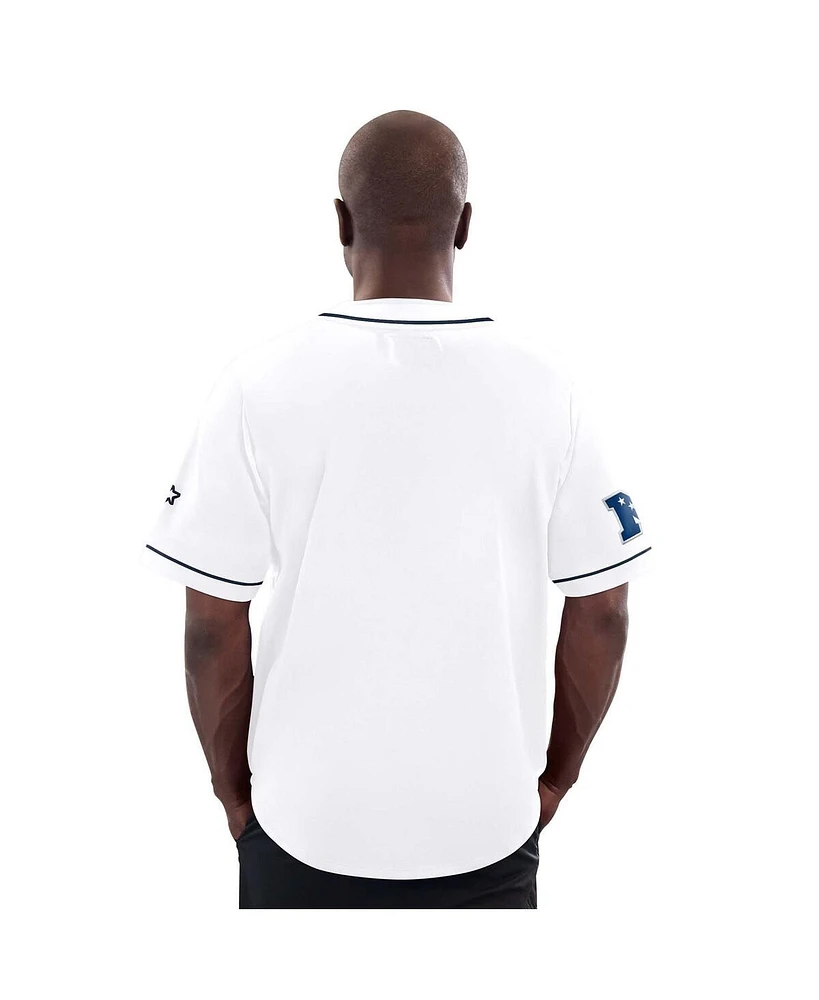 G-iii Sports by Carl Banks Men's White Dallas Cowboys Throwback Relay Baseball Jersey