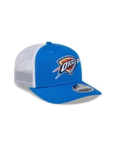New Era Men's Blue/White Oklahoma City Thunder 9SEVENTY Stretch-Snap Trucker Hat