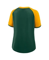 Fanatics Women's Green/Gold Green Bay Packers Height Advantage T-Shirt
