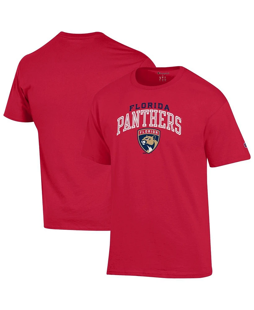 Champion Men's Red Florida Panthers Primary Logo T-Shirt