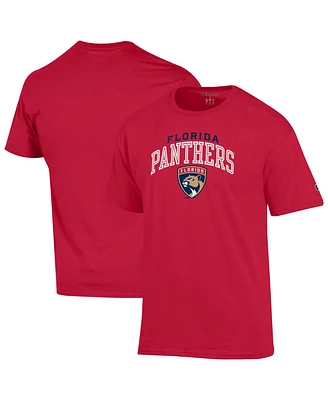 Champion Men's Red Florida Panthers Primary Logo T-Shirt