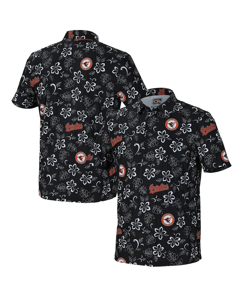 Reyn Spooner Men's Black Baltimore Orioles Cooperstown Collection Performance Polo Shirt