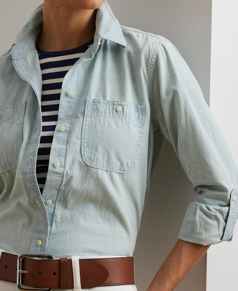 Lauren Ralph Cotton Chambray Shirt