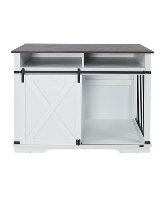 Streamdale Furniture Double Dog Crate Furniture with Storage