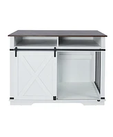 Streamdale Furniture Double Dog Crate Furniture with Storage