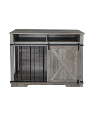 Streamdale Furniture Dog Crate Furniture with Storage & Divider