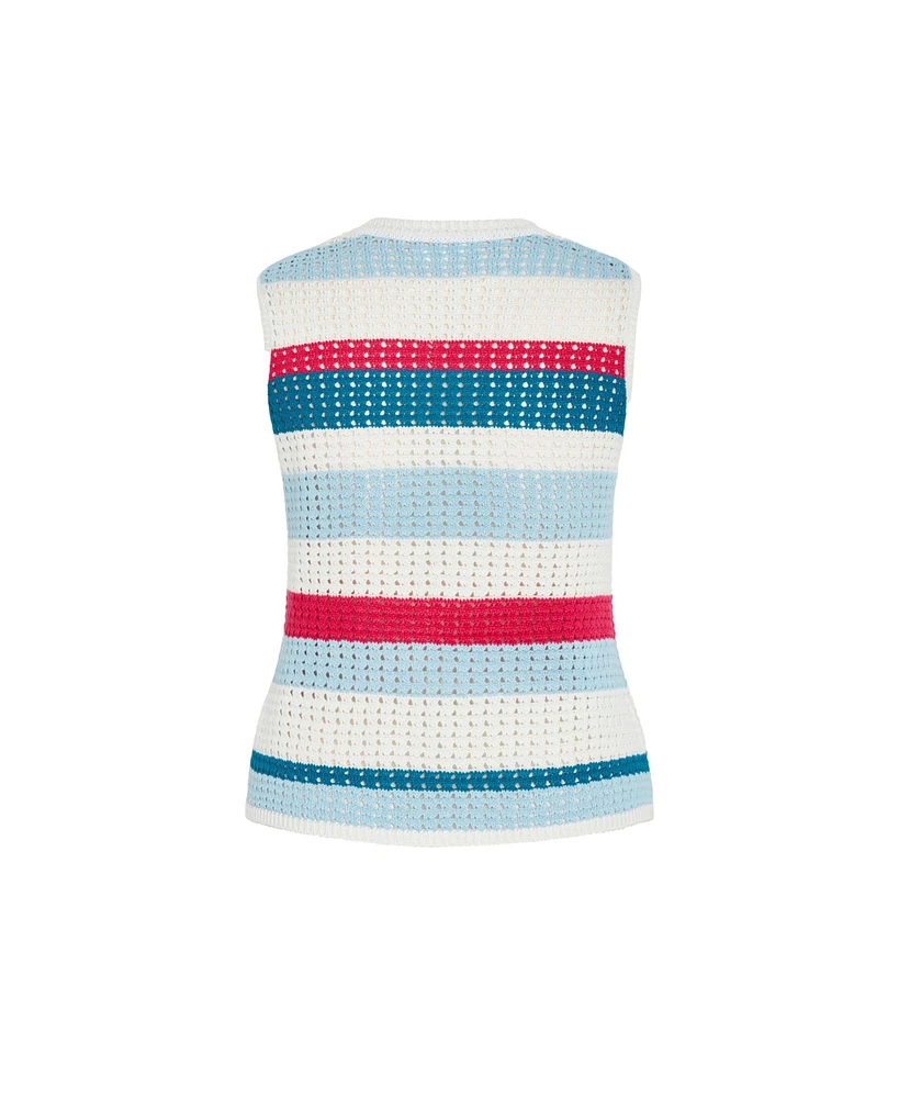 City Chic Plus Cornelia Stripe Top