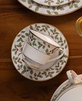 Holly Berry 6" Saucer, Set of 4