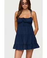 Edikted Women's Sontana Ruched Tiered Mini Dress