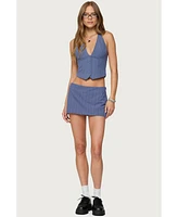 Edikted Women's Frankey Pinstripe Mini Skort