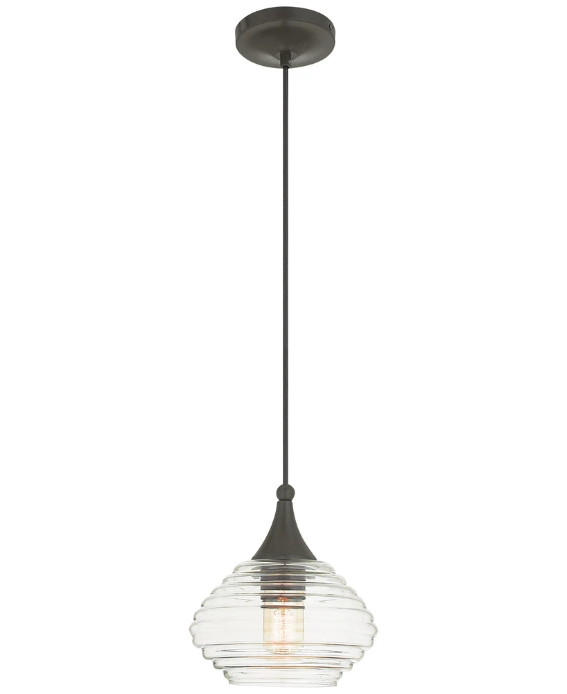 Livex Signature 1-Light 8" Mini Pendant