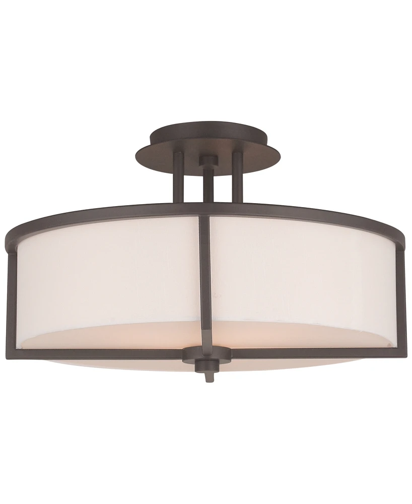 Livex Wesley 3-Light Semi-Flush Mount