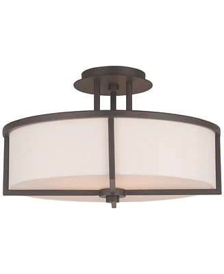 Livex Wesley 3-Light Semi-Flush Mount