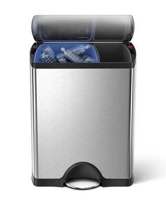simplehuman 46 Liter Classic Recycling Kitchen Trash Can