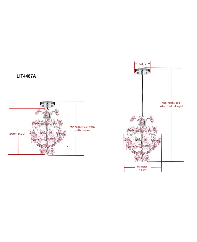 Safavieh Raz Floral Chrome Pendant