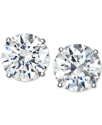 Arabella Cubic Zirconia Stud Earrings in 14K White Gold