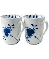 Royal Copenhagen Blue Fluted Mega Mugs, Set of 2