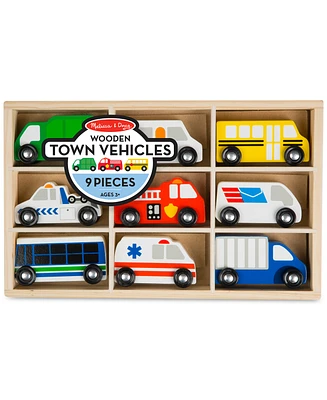 Melissa & Doug Wooden Town Vehicles Set