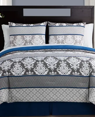 Closeout! Vcny Home Beckham 8-Pc. Damask Comforter Set