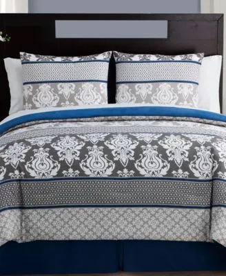 Closeout Vcny Home Beckham 8 Pc. Damask Comforter Sets