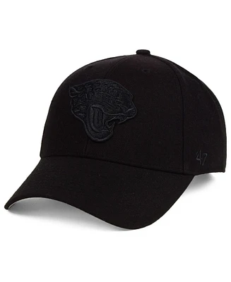 '47 Brand Jacksonville Jaguars Black & Black Mvp Strapback Cap
