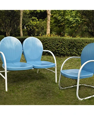 Griffith 2 Piece Metal Outdoor Conversation Seating Set - Loveseat And Chair