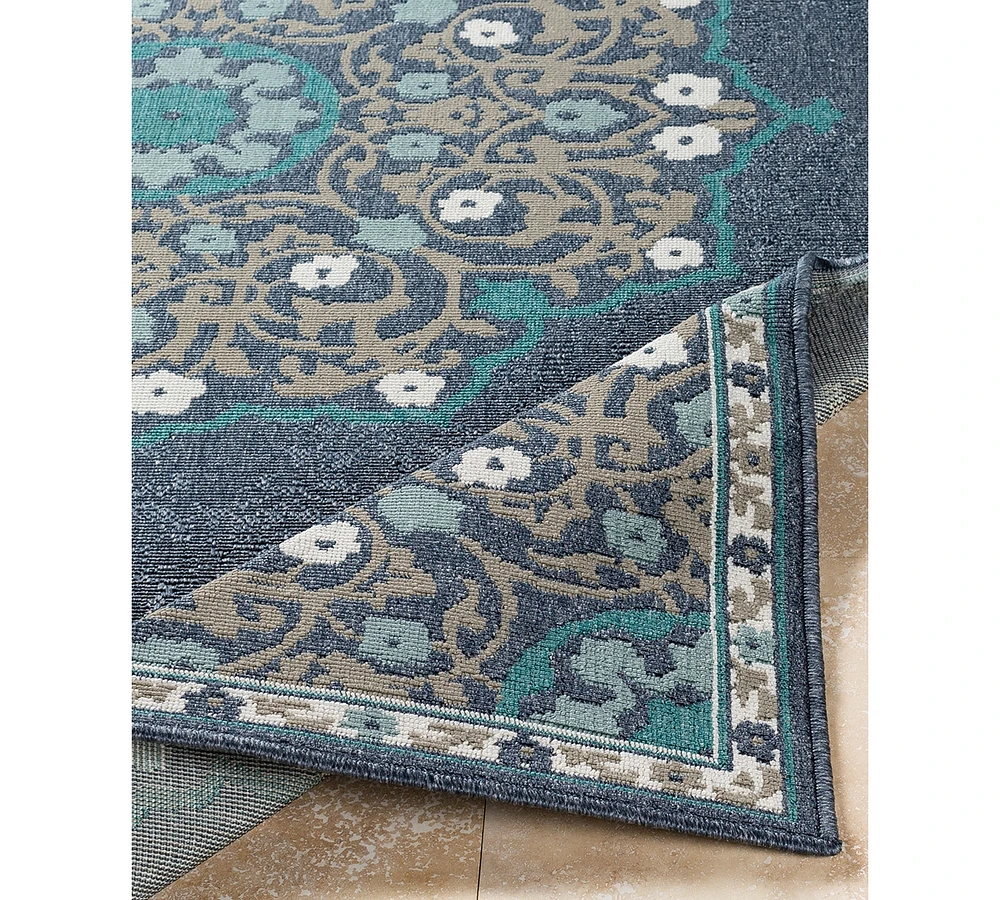 Closeout! Livabliss Alfresco Alf-9678 Charcoal 2'3" x 11'9" Runner Area Rug, Indoor/Outdoor