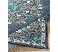 Closeout! Livabliss Alfresco Alf-9678 Charcoal 2'3" x 11'9" Runner Area Rug, Indoor/Outdoor