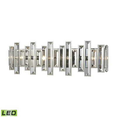 Crystal Heights 4 Light Vanity in Polished Chrome with Clear Crystal