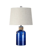 Jonathan Y Azure Glass Bottle Led Table Lamp